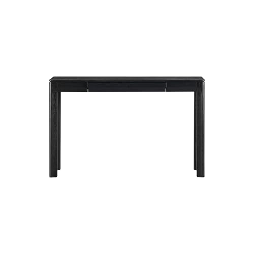 NTC Flow 47-Inch Console Table, Modern Solid Wood Entryway Table with Hidden Drawer, Waterproof & Heat Resistant, Narrow Table for Hallway, Living Room & Foyer, Burnt Black - color: Burnt Black, size: 47 Inch, style: Console