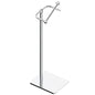 RUACQ Bathroom Toilet Paper Holder Stand, Chrome | Dual-Post Pivoting Free Standing Toilet Roll Holder with Weighted Base, Anti-drop Design 304 Stainless Steel Tissue Stand - color: Chrome, size: Free Standing