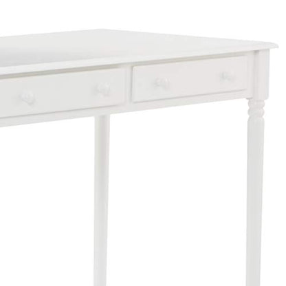SEI Furniture - Writing 2-drawer Desk- Crisp White - Transitional Design, White Finish - Ideal for Home Office, Bedroom (HO8800) - color: Crisp White