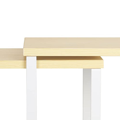 Counter Shelves Set of 4 Stackable Kitchen Cabinet Organizer Shelf and Expandable Wood Countertop Shelves for Bathroom Study Room, White | Expandable Wood Countertop Shelves, for Bathroom, Study Room, Home Office - color: White