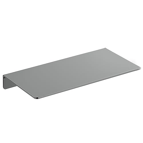 Danpoo 8 inch Gray Small Floating Shelf for Wall Organizer & Storage, Mini Display Shelf, Metal Wall Shelf for Bathroom, Living Room, Kitchen, Bedroom - color: Grey, size: 8 in