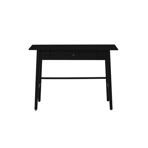 Linon Melissa Black Wooden One Drawer Writing Desk - color: Black