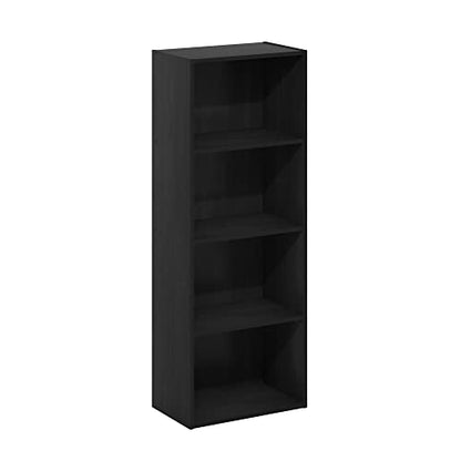 Furinno Luder Bookcase / Book / Storage, 4-Tier, Blackwood - color: Blackwood, size: 4-Tier