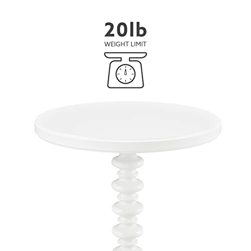 Powell Furniture Powell Round Spindle, White Table 17 x 22.25 x 17 - color: White