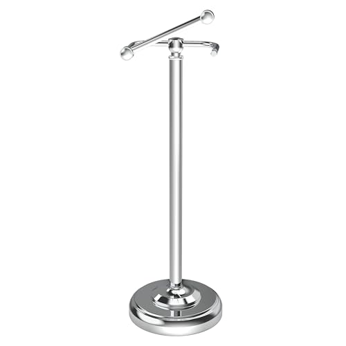 Toilet Paper Holder Stand, Polished Chrome Toilet Paper Holder Free Standing, Post Pivoting Design & Stable Weighted Base SUS304 Stainless Steel for Bathroom(Mega Roll) - color: Chrome, size: 22"H - No Storage