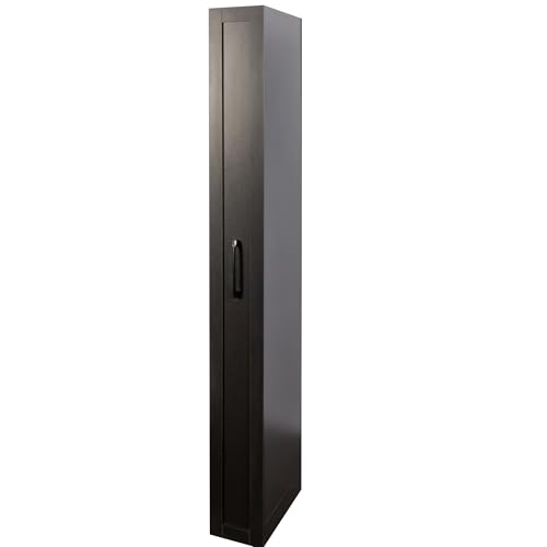 Slim Storage Cart Black Pull-Out Spice Rack Next to Fridge,Narrow Storage Cabinet with Open Self, Wood Unit Storage Rack with Handle Wheels for Narrow Spaces,7 Tier - size: 1