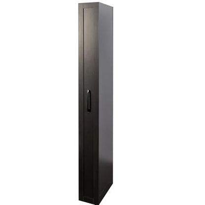 Slim Storage Cart Black Pull-Out Spice Rack Next to Fridge,Narrow Storage Cabinet with Open Self, Wood Unit Storage Rack with Handle Wheels for Narrow Spaces,7 Tier - size: 1