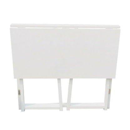 Folding Small Desk - Versatile Laptop Study Writing Table - White - Space-Saving Design - Perfect for Home Office