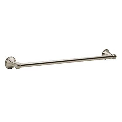 Moen Preston Collection Brushed Nickel 18-Inch Single Bathroom Towel Bar, DN8418BN - color: Brushed Nickel, size: 18 Inch