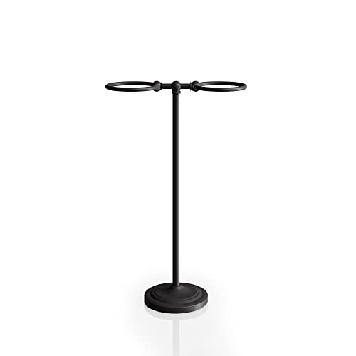 BGL Hand Towel Holder Stand for Bathroom, Hand Towel Stand for Bathroom Counter, Free Standing Towel Racks for Bathroom with Weighted Base,Matte Black - color: Matte Black