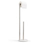 Marble Toilet Paper Holder Stand - Chrome, Freestanding with Storage, Floor Stand, Gold Toilet Roll Holder, Standing Paper Towel Holder - color: Chrome