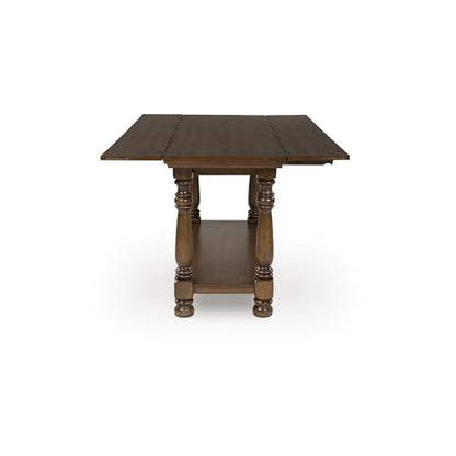 Signature Design by Ashley Sturlayne Flip Top Sofa Table, Expandable Console to Dining Table, Drop Leaf Design with Hardwood Solids, Space-Saving Multi-Use Furniture for Living Room, Brown - color: Brown, style: Sofa Table