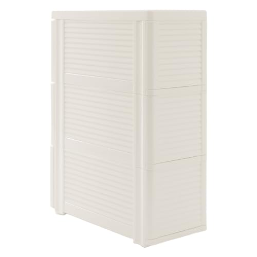 3 Tier Mobile Storage Cart, Modern White Slim Rolling Storage Cabinet with Wheels, Compact Organizer Cart for Kitchen Bathroom Bedroom Office (3 Drawer) - size: 3 Drawer