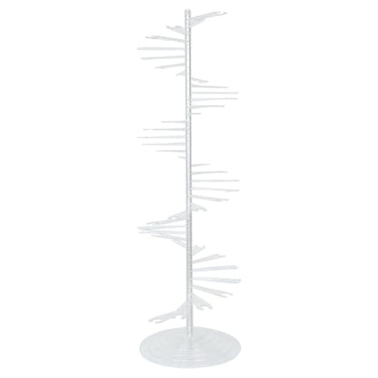 Clear 4.5 feet Spiral Acrylic Champagne Glass Flute Holder Display Stand Rack Display Wedding Party Events Reception Bar Table Home Decorations Drink Stations Supplies