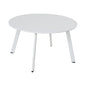 Grand patio 28-inch Outdoor Steel Coffee Table, Round Patio Side Table, Great for Backyard Patio Deck, White - color: White, style: 1 PC
