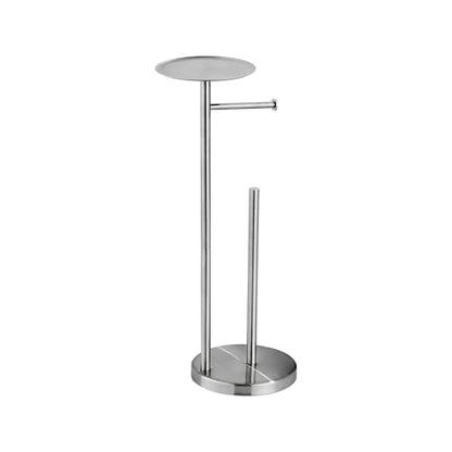 SHUNLI Toilet Paper Holder Stand - Modern Freestanding Toilet Paper Roll Holder with Storage Reserve, Toilet Tissue Paper Roll for Bathroom, SUS304 Stainless Steel (Brushed Nickel) - color: Brushed Nickel