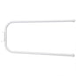 Novabright Door Hinge Towel Bar Rack Behind Storage Door Double Bar Towel White Alloy Steel Rack Holder Hinge Mounted for Family Compact Spaces Small Bathrooms Bedroom