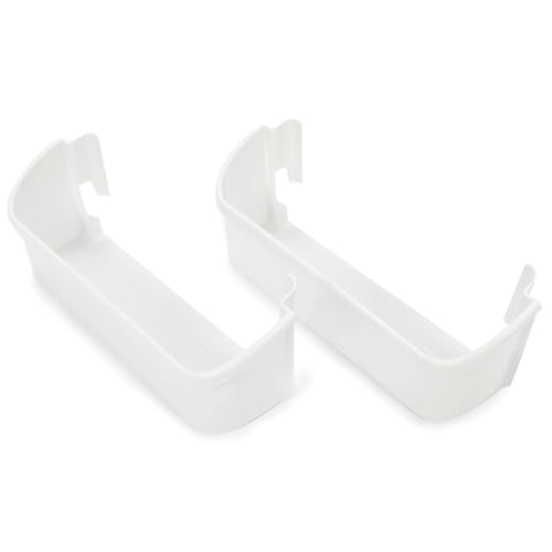 Kojem 240323001 Refrigerator Door Shelf Bin Compatible with Frigidaire Refrigerator Replacement for 240323007 240363707 891286 PS430206 - White 2PCS