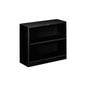 HON S30ABCP Metal Bookcase, Two-Shelf, 34-1/2w x 12-5/8d x 29h, Black - color: Black, size: 2 Shelves