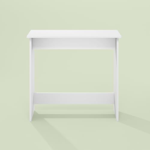 Essen Study Desk, Computer Desk, Writing Desk with for Home Office, White - color: White