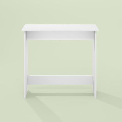 Essen Study Desk, Computer Desk, Writing Desk with for Home Office, White - color: White