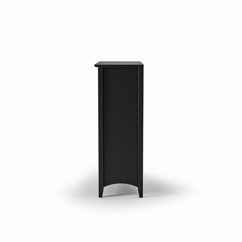 Camaflexi Shaker Style 3 Shelf Bookcase/Solid Wood / 36" High/Adjustable Shelving/Closed Back/Display Bookshelf for Living Room, Bedroom, Home and Office, Black - color: Black, size: 36"