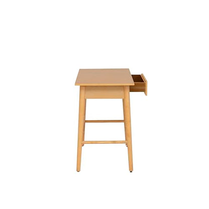 Linon Melissa Natural Wooden One Drawer Writing Desk - color: Natural