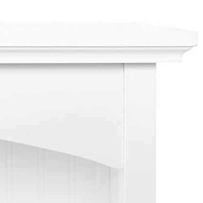eHemco 2 Tier Bookcase with 2 Arched Supports, 29 Inches, White - color: White, size: 2 Tier
