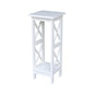 IC International Concepts, 30" X-Sided Plant Stand , Solid Wood, Real Parawood, 12" W x 12" D x 30" H, Easy Assembly, Snow White - color: Snow White, size: 12 inch W x 12 inch D x 30 inch H