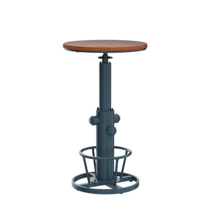 Topower Industrial Bar Table 38.58-48.43" Adjustable Pub Table Kitchen Dining Coffee Bistro Table Antique Blue - color: Antique Blue