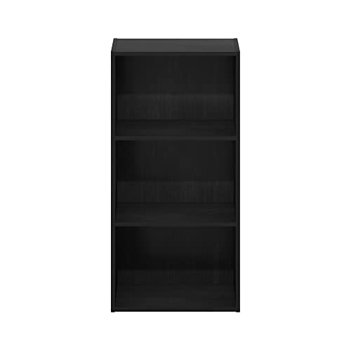 Furinno Luder 3-Tier Open Shelf Bookcase, Blackwood - color: Blackwood, size: 3-Tier, 9.3 x 16 x 31.4