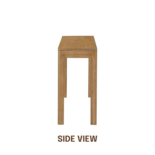 NTC Flow 47-Inch Console Table, Modern Solid Wood Entryway Table with Hidden Drawer, Waterproof & Heat Resistant, Narrow Table for Hallway, Living Room & Foyer, Teak Look - color: Teak Look, size: 47 Inch, style: Console
