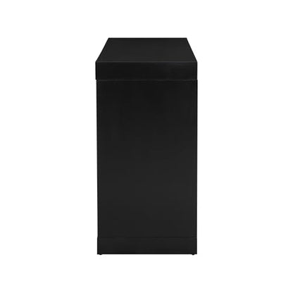 JOSHEN 60" Entryway Hallway Shelf Table, Easy-Assembly Square Table, Stable Space-Saving for Living Room, Black - color: Black