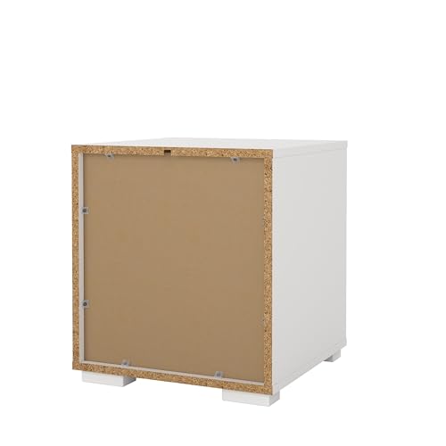 2 Drawer Nightstand, 15.8" W x 15.6" D x 17.4" H | Compact Design
