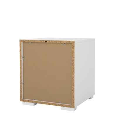 2 Drawer Nightstand, 15.8" W x 15.6" D x 17.4" H | Compact Design