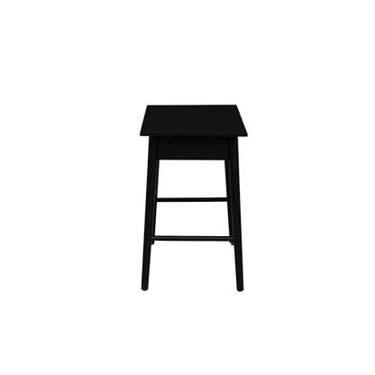 Linon Melissa Black Wooden One Drawer Writing Desk - color: Black