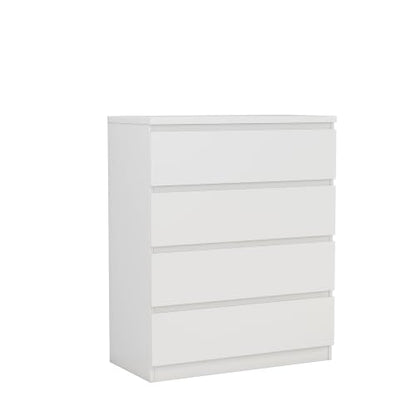 Nightstand with Drawers, Bedside Table with Drawers, Sofa Side Table Storage Cabinet, Night Stand for Bedroom Living Room (1, 4 Drawers White, 31.5" W×15.7" D×38.1" H) - color: 4 Drawers White, 31.5"w