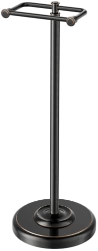 FORIOUS Toilet Paper Holder Stand, SUS304 Stainless Steel Vintage Bathroom Roll Tissue Holder Free Standing with 4.1LBS Heavy Weighted Base Anti-Tipping, Fits Mega Rolls, Oil Rubbed Bronze - color: Oil Rubbed Bronze