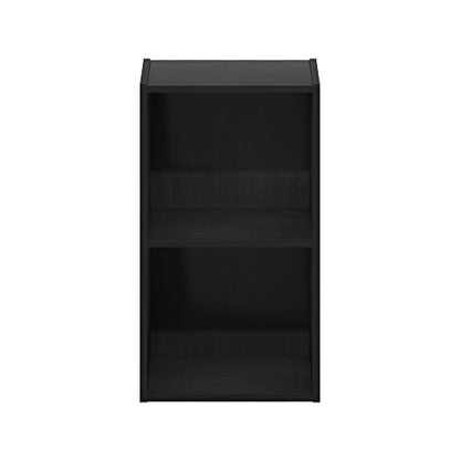 Furinno PASIR Book Shelf, 2-Tier Modern Bookshelf, Open Shelves Cube Bookcase, 9 x 12 x 21, Easy Assembly, Closed Back, for Living Room, Bedroom, Home Office, Darkwood - color: Darkwood, size: 2-Cube, 9 x 12 x 21