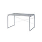 Jurgen Faux Concrete & Silver Finish Writing Desk - Gray, Silver - Industrial Style Faux Concrete Top - Office & Home Office - Office Essential