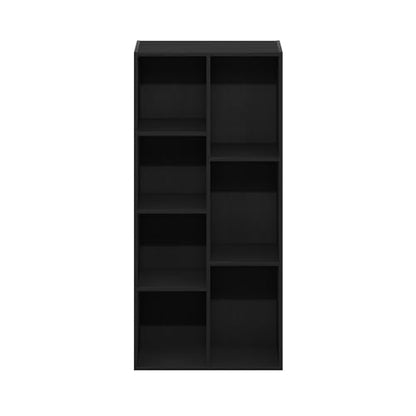 Furinno LUDER Book Shelf, 7-Cube Bookshelf, Bookcase with Open Shelves, 9.4 x 19.5 x 41.7, Easy Assembly, for Living Room, Bedroom, Home Office, Darkwood - color: Darkwood, size: 7-Cube, 9.4 x 19.5 x 41.7