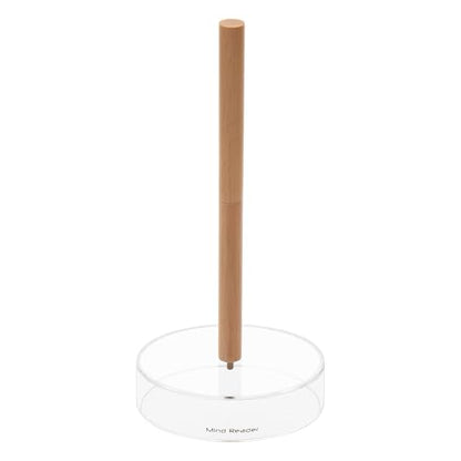 Mind Reader Paper Towel Holder, Kichen Storage, Countertop Organizer, Caddy, Kitchen, Acrylic, 6"L x 6"W x 14.65"H, Brown - style: Paper Towel Holder