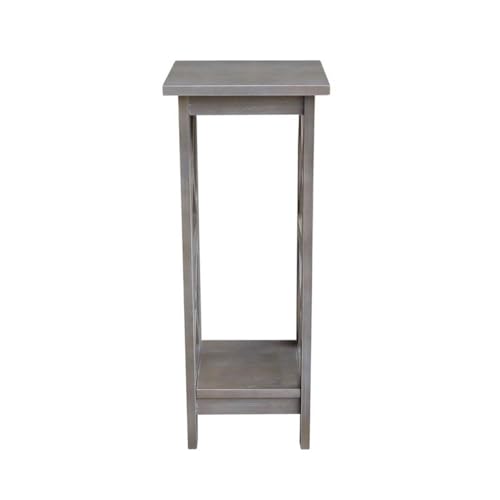 International Concepts 30" X-Sided Plant Stand, H, Gray - color: Washed Gray Taupe, size: 12 inch W x 12 inch D x 30 inch H