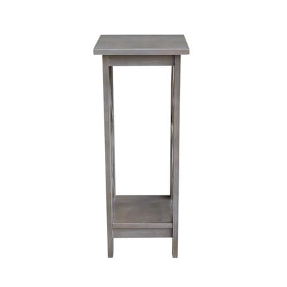 International Concepts 30" X-Sided Plant Stand, H, Gray - color: Washed Gray Taupe, size: 12 inch W x 12 inch D x 30 inch H