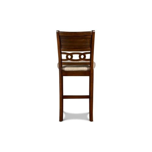 New Classic Furniture Gia Counter Chairs, Set of 2, Cherry Brown - color: Cherry, size: Set of 2, style: Counter Chair