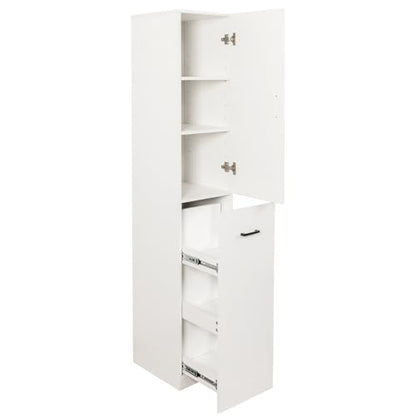 71" Spice Cabinet Pantry Cabinet for Kitchen, Tall Slim Storage Cart with Door & 3-Tier Shelf, Narrow Side of Fridge Next to Fridge Storage, Freestanding Narrow Pantry Cabinet for Small Spacem, White