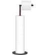 Toilet Paper Holder Stand, Free Standing Toilet Paper Roll Holder for 4 Spare Rolls, Modern Bathroom Toilet Paper Stand with Reserve, Oil Rubbed Bronze, Housen Solutions