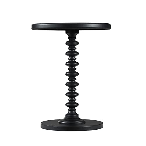 Powell Furniture Round Spindle Table, Black 17 x 22.25 x 17 - color: Black