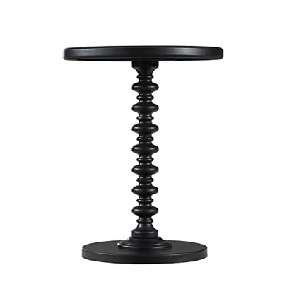 Powell Furniture Round Spindle Table, Black 17 x 22.25 x 17 - color: Black