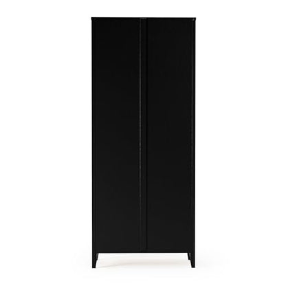 Camaflexi Shaker Style 6 Shelf Bookcase/Solid Wood / 72 inch Tall/Adjustable Shelving/Closed Back/Display Bookshelf for Living Room, Bedroom, Home and Office, Black - color: Black, size: 72"